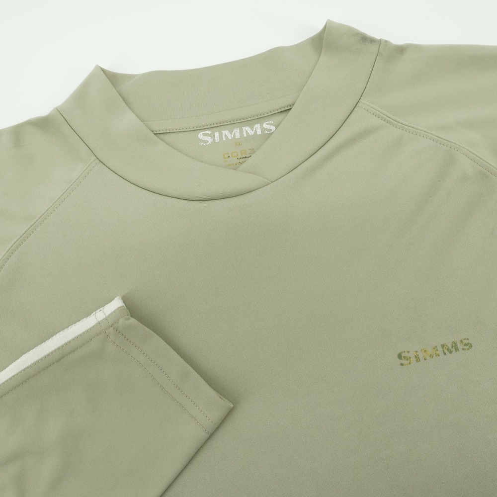SIMMS Performance Mens XL‎ Long Sleeve Shirt Fishing Olive Green Core - Flaws